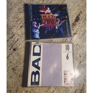 Bad Company CD Lot Of 2. 10 From 6 & Live What you hear is what you get